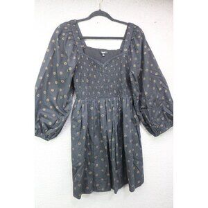 Madewell 3/4 Balloon Sleeve Empire Waist Dress-Size Medium-Witchy-Goth-Stretchy